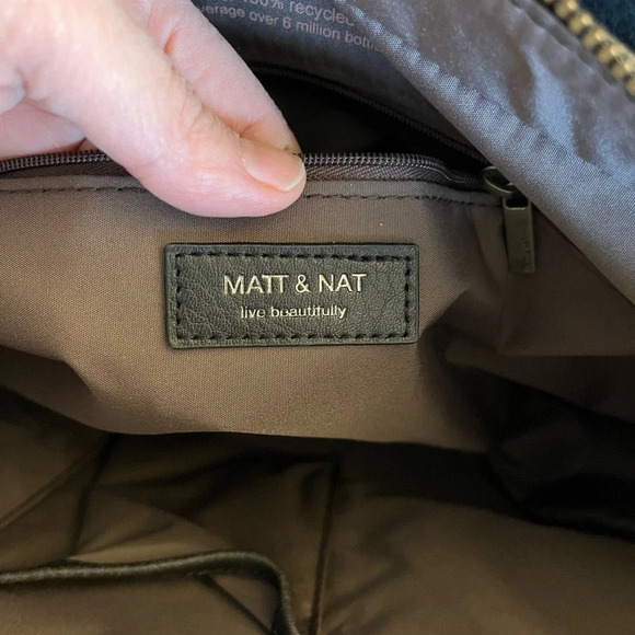 MATT & NAT Black  Leef Purse/Crossbody 
vegan. cruelty free. recycled. - Picture 12 of 16